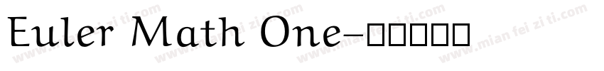 Euler Math One字体转换